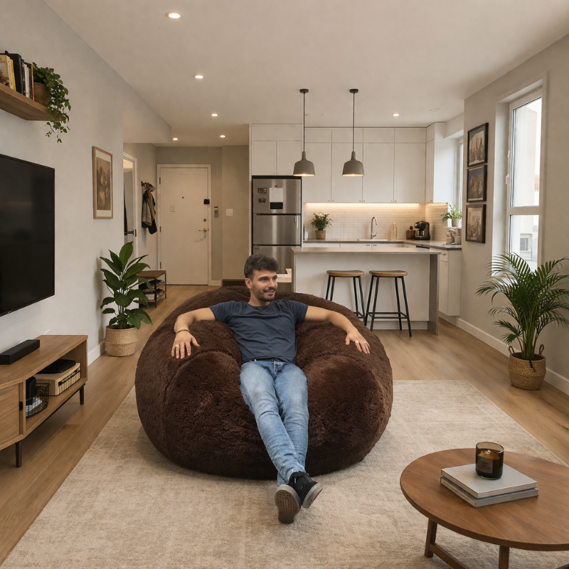 Pouf géant ou canapé : lequel adopter pour un petit appartement ?