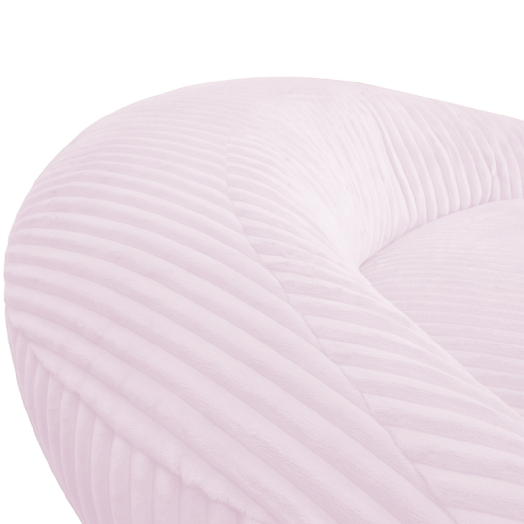 Pouf XXL Déhoussable En Velours Côtelé - 110 X 100 Cm