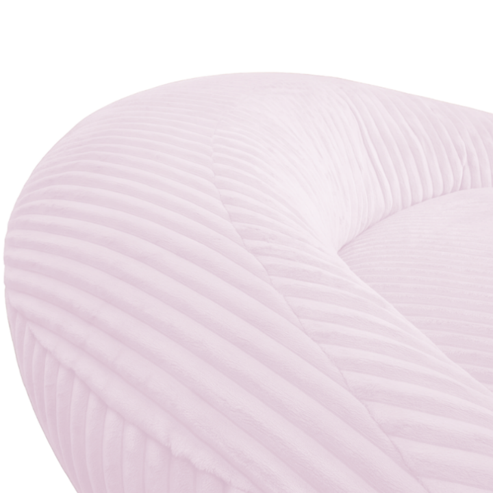 Pouf XXL Déhoussable En Velours Côtelé - 110 X 100 Cm