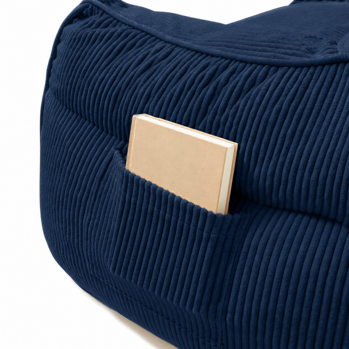Pouf Fauteuil Velours Côtelé - 100x110 Cm