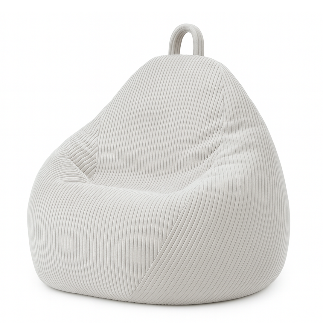 Pouf Poire Velours Côtelé Déhoussable - 105x85 Cm