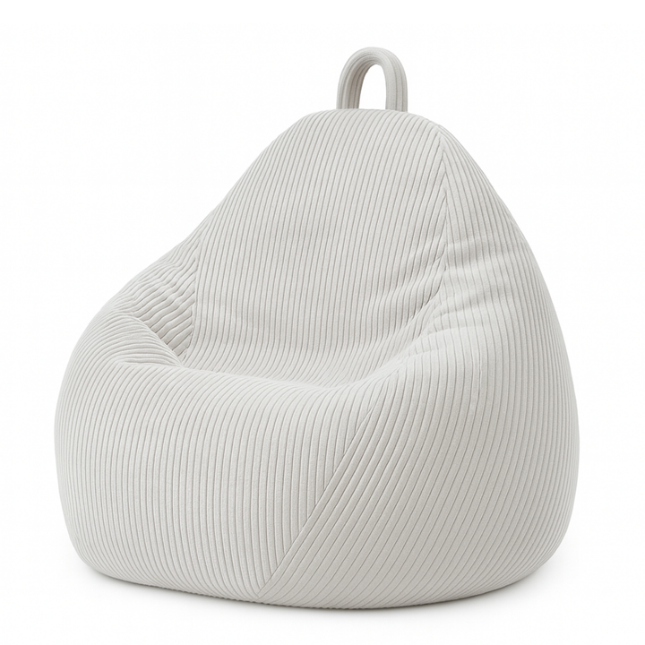 Pouf Poire Velours Côtelé Déhoussable - 105x85 Cm