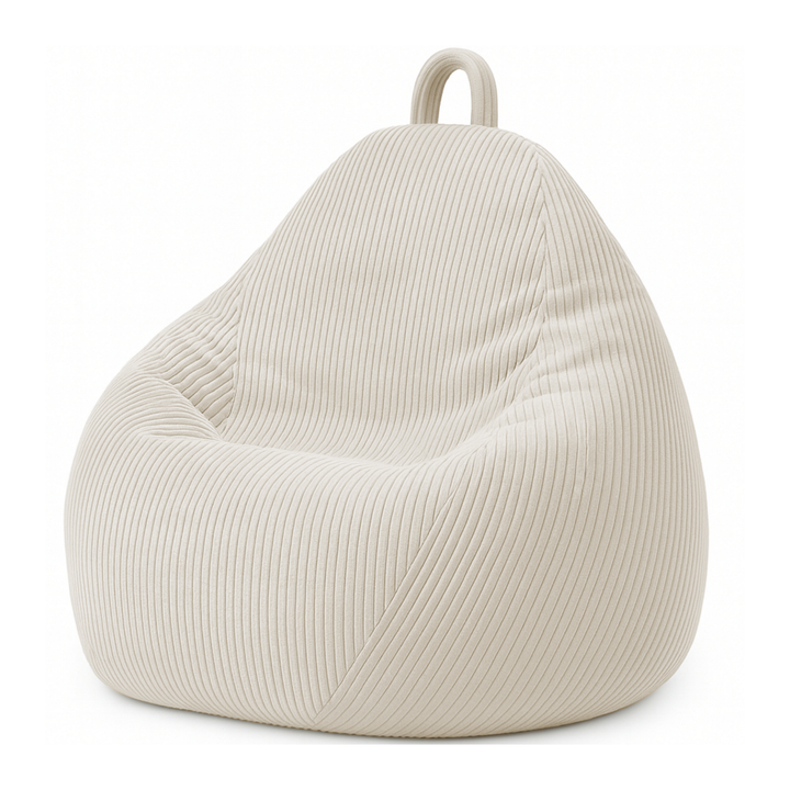 Pouf Poire Velours Côtelé Déhoussable - 105x85 Cm