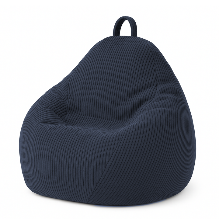 Pouf Poire Velours Côtelé Déhoussable - 105x85 Cm