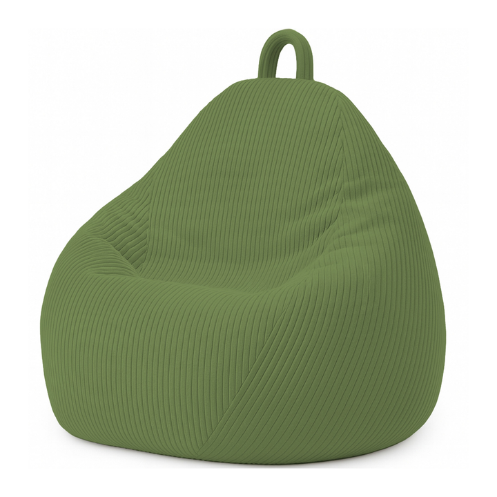 Pouf Poire Velours Côtelé Déhoussable - 105x85 Cm