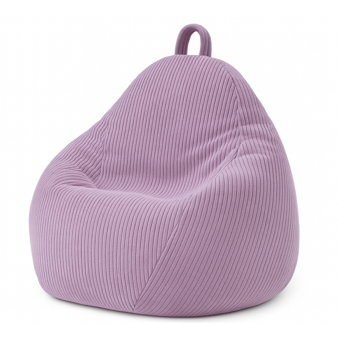Pouf Poire Velours Côtelé Déhoussable - 105x85 Cm