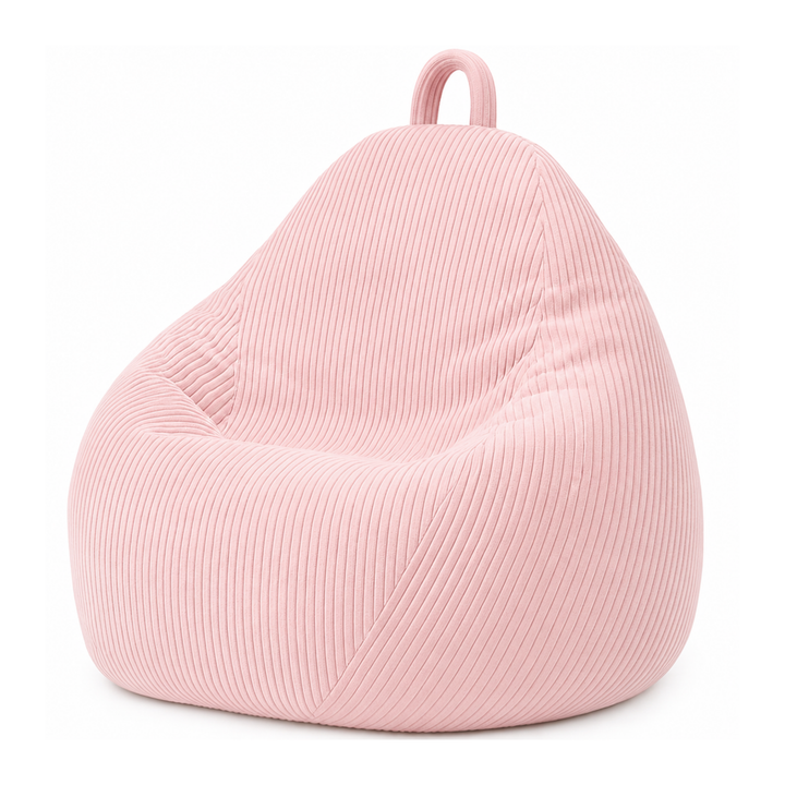 Pouf Poire Velours Côtelé Déhoussable - 105x85 Cm