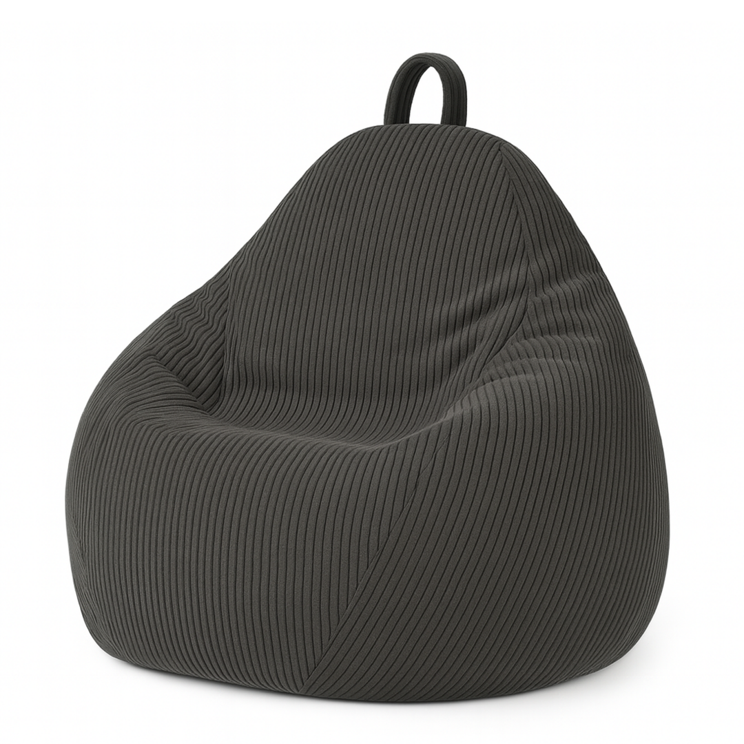 Pouf Poire Velours Côtelé Déhoussable - 105x85 Cm