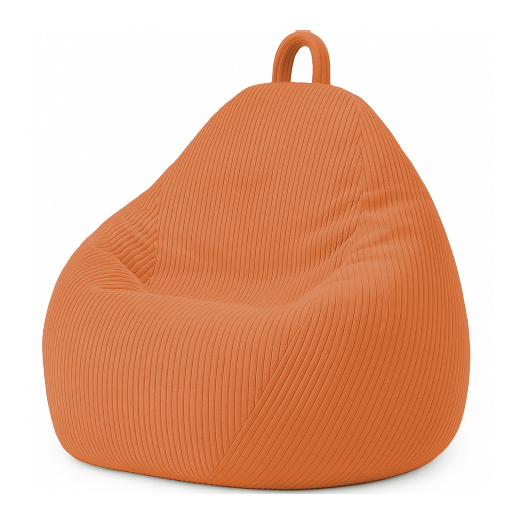 Pouf Poire Velours Côtelé Déhoussable - 105x85 Cm