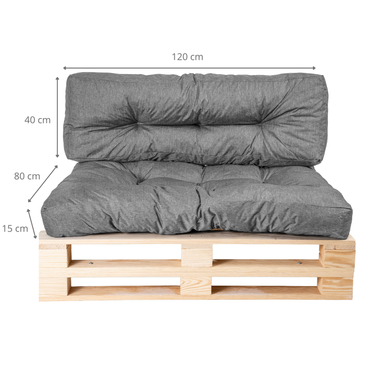 Lot Assise/Dossier Coussin Palette