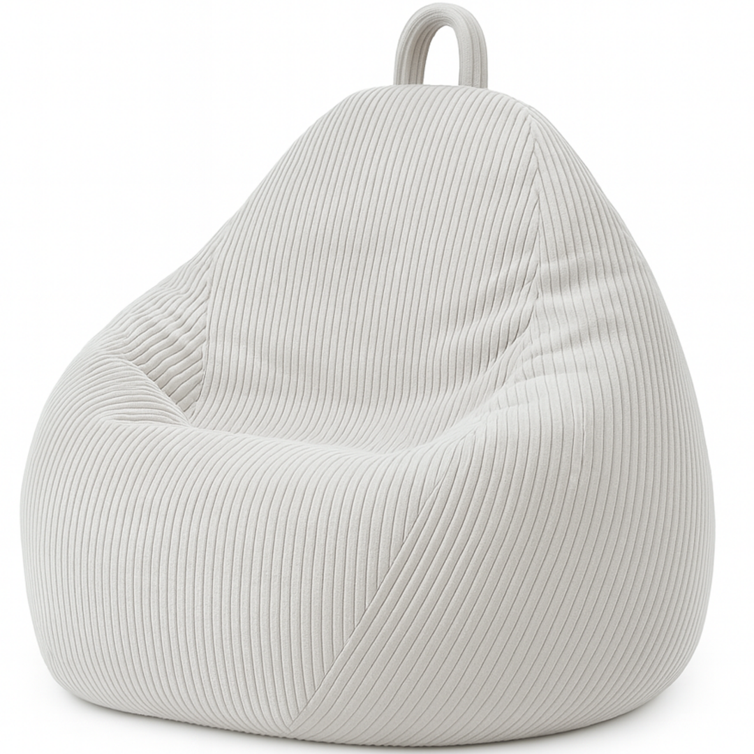 Pouf Poire Velours Côtelé Déhoussable - 105x85 Cm