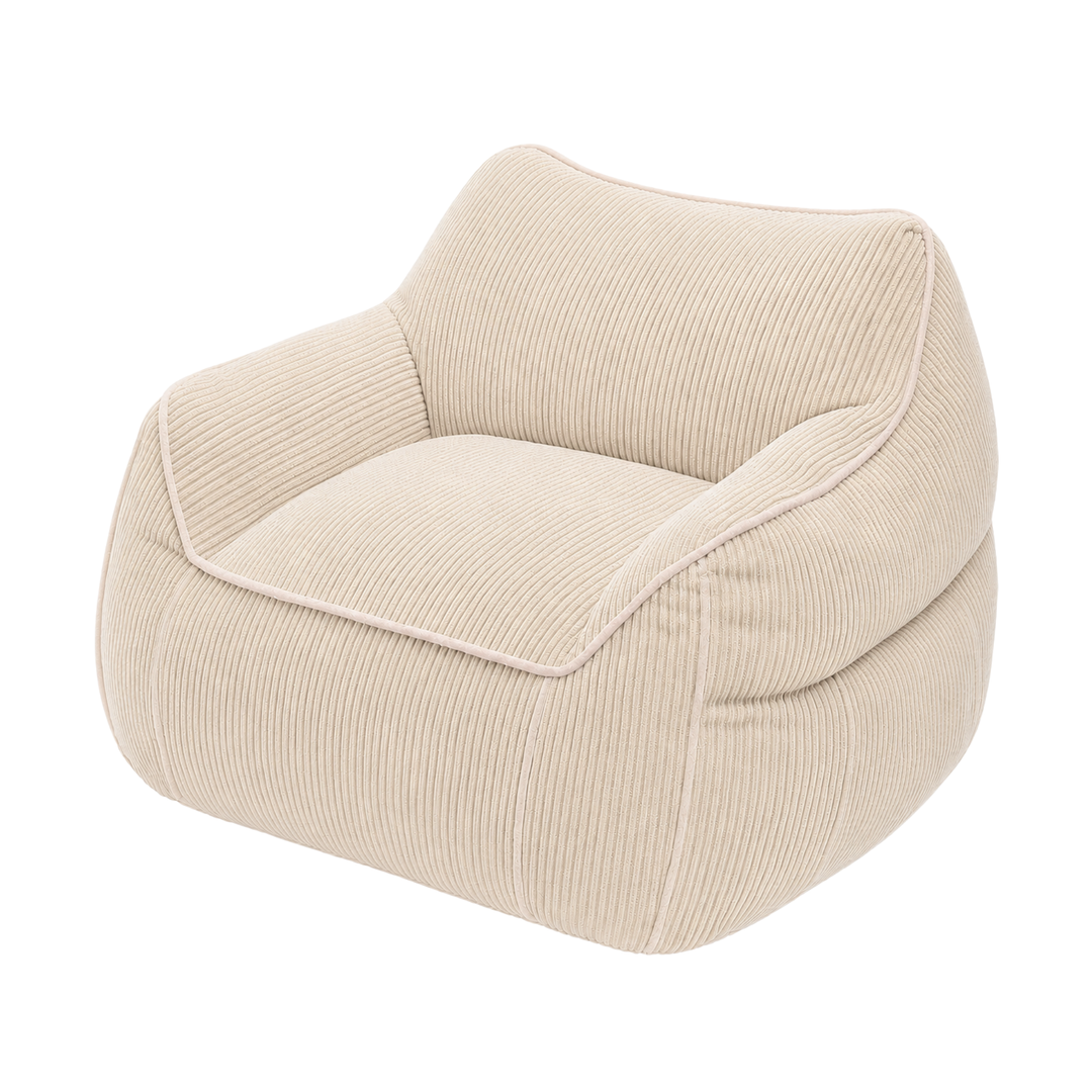 Pouf Fauteuil Velours Côtelé - 100x110 Cm
