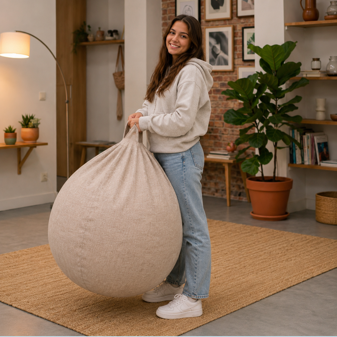 Pouf Poire Déhoussable - 105x85 Cm