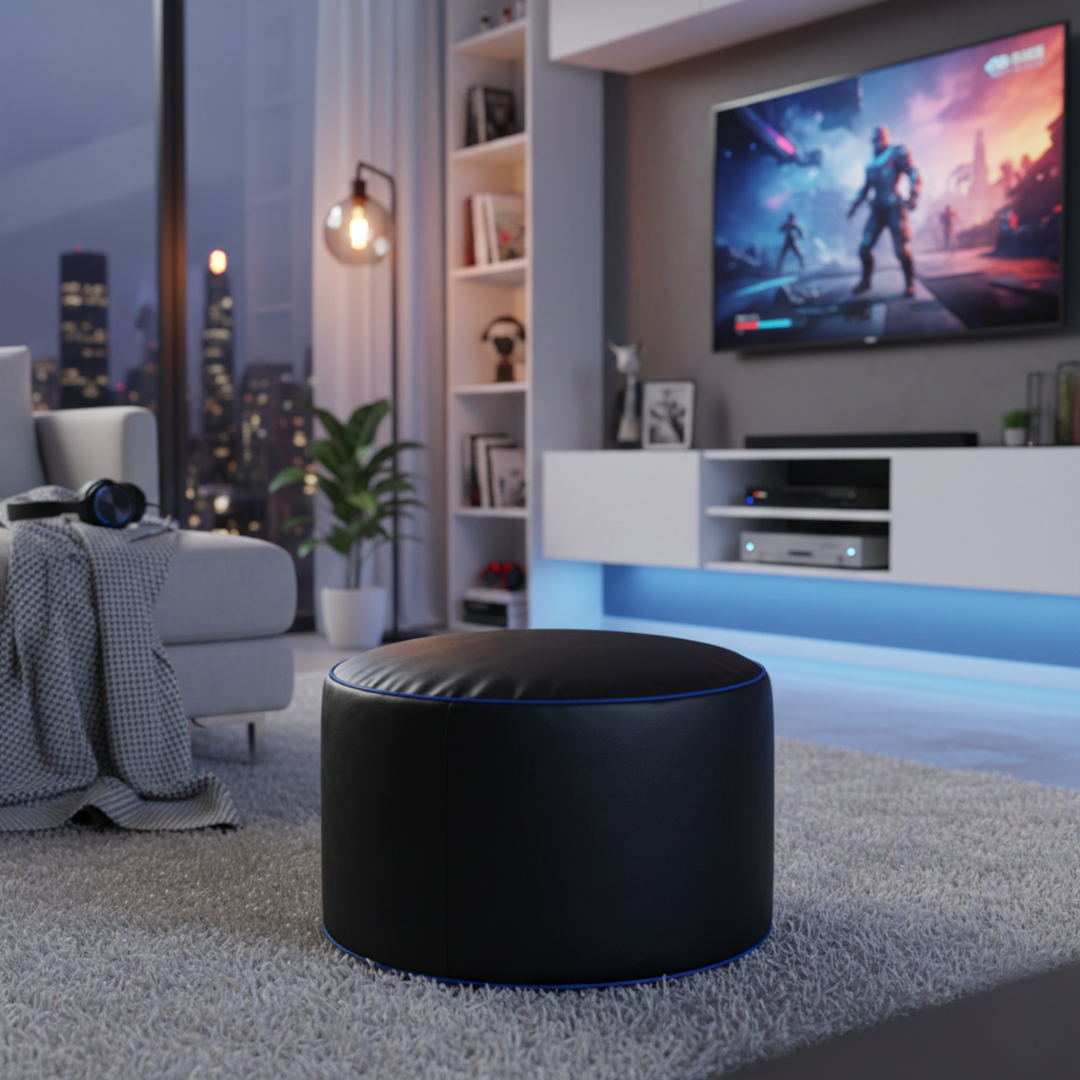 Repose-pieds gaming en similicuir - 50x30 cm