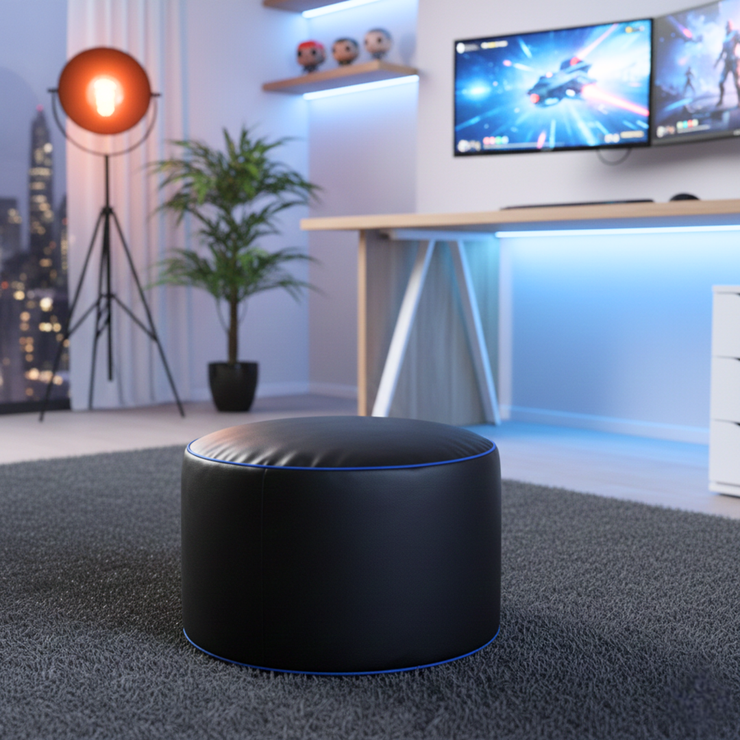 Repose-pieds gaming en similicuir - 50x30 cm