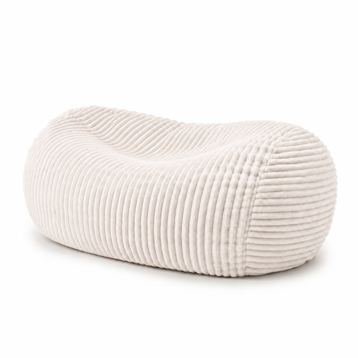 Pouf long géant déhoussable - Fourrure côtelée - 160 cm