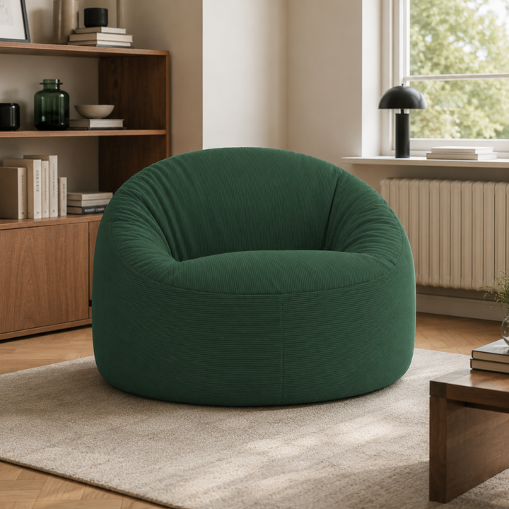 Pouf déhoussable Velours Côtelé - 100 cm