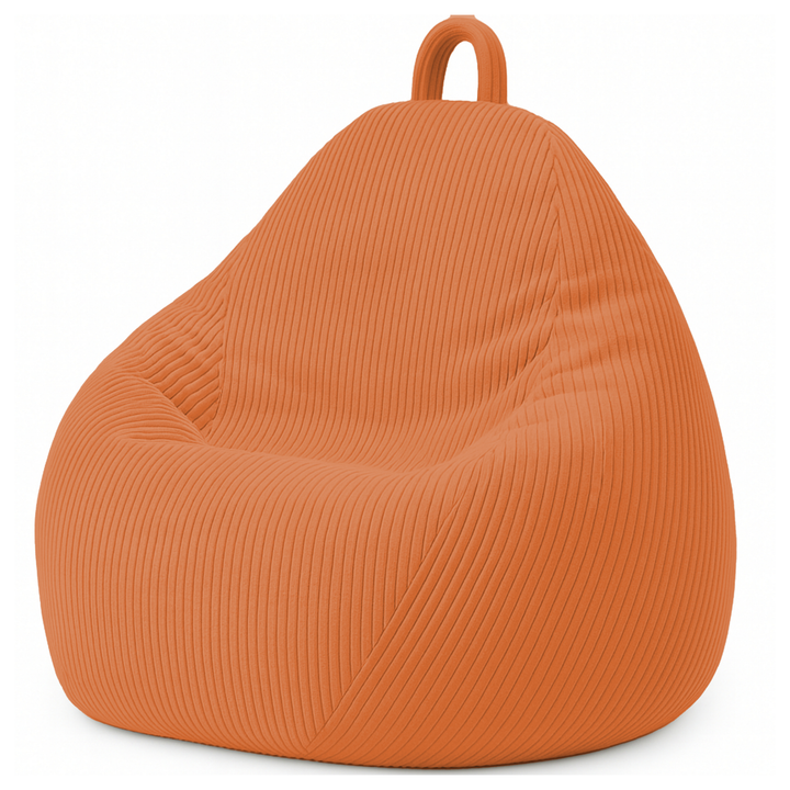 Pouf Poire Velours Côtelé Déhoussable - 120x100 Cm
