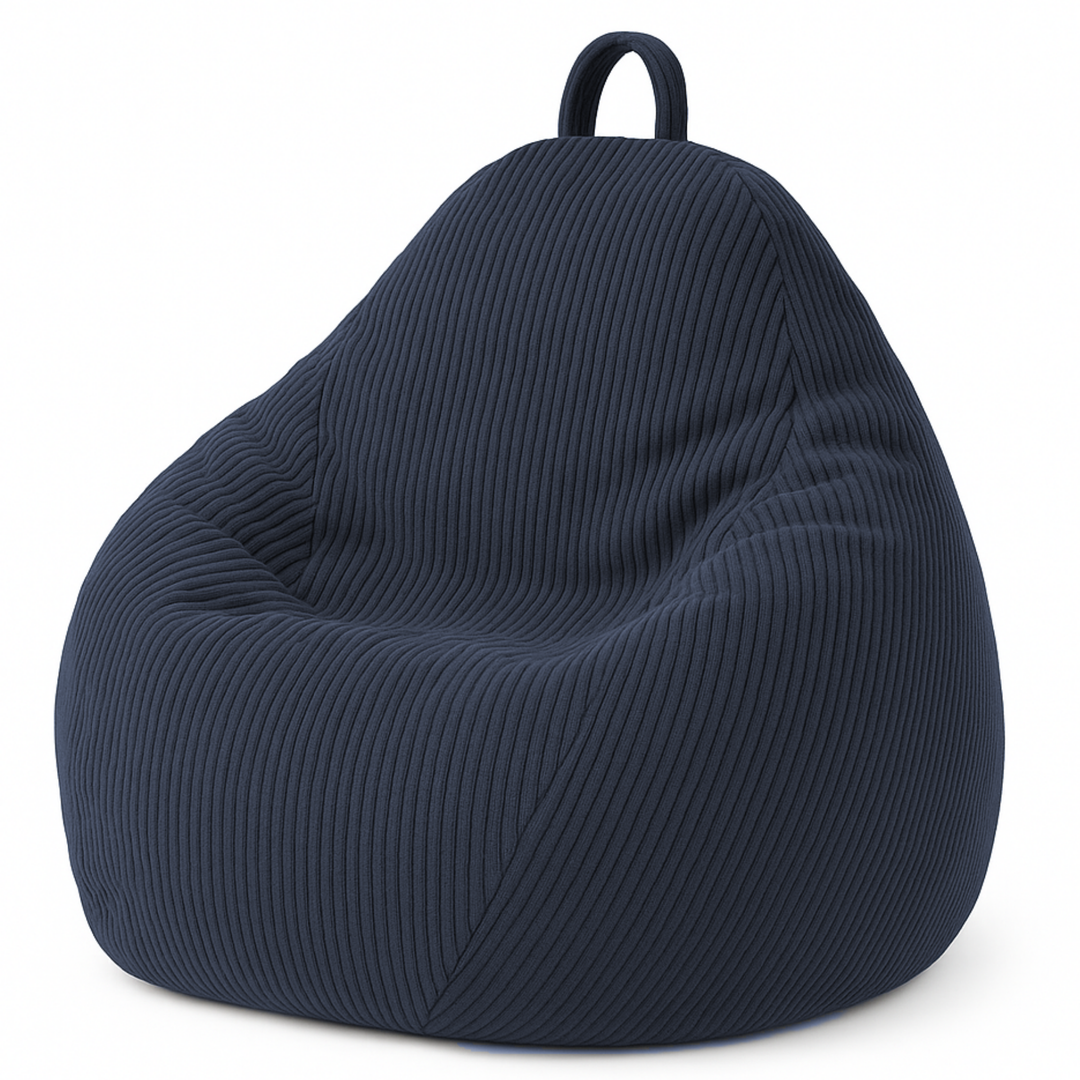 Pouf Poire Velours Côtelé Déhoussable - 120x100 Cm