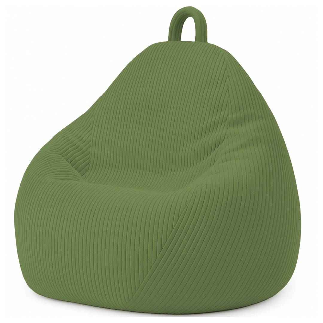 Pouf Poire Velours Côtelé Déhoussable - 120x100 Cm