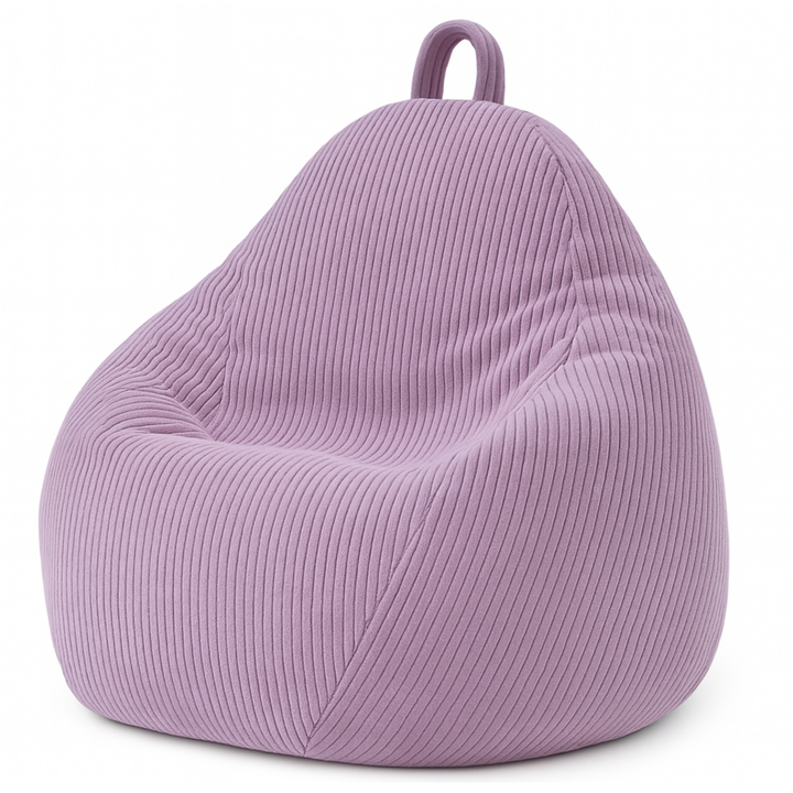 Pouf Poire Velours Côtelé Déhoussable - 120x100 Cm