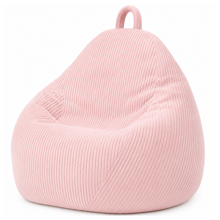Pouf Poire Velours Côtelé Déhoussable - 120x100 Cm