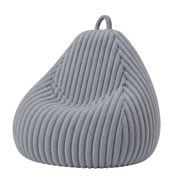 Pouf Poire Fourrure Côtelée Déhoussable - 105x85 Cm