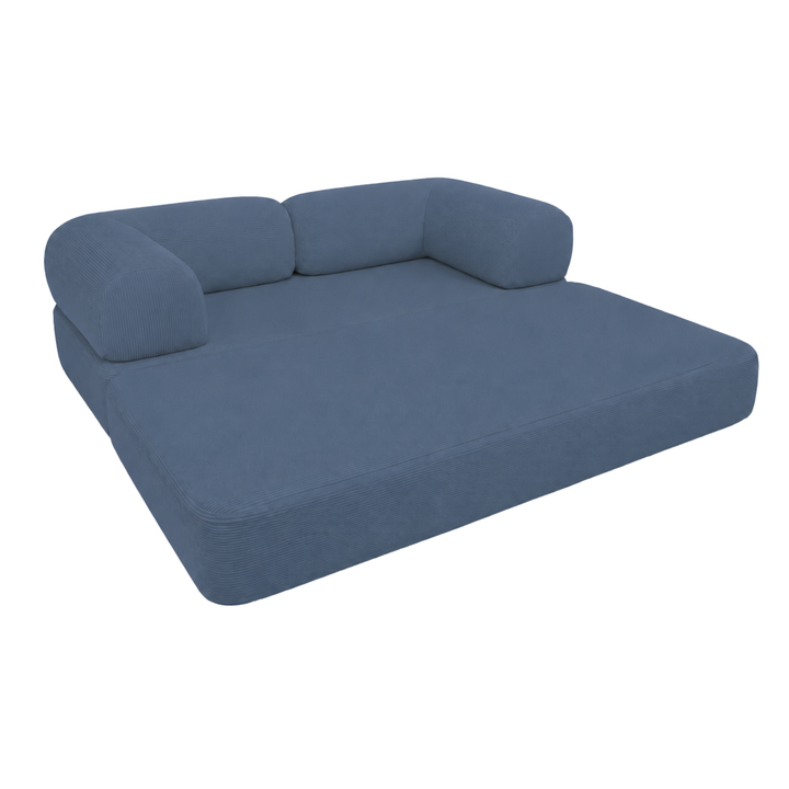Canapé Lit Compressé Modulable 2 Places Velours Côtelé - 90 X 180 Cm