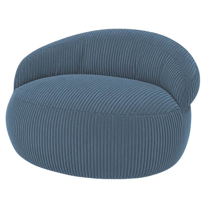 Pouf XXL Déhoussable En Velours Côtelé - 110 X 100 Cm