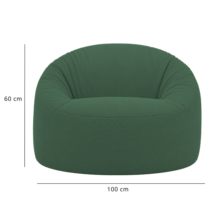 Pouf déhoussable Velours Côtelé - 100 cm