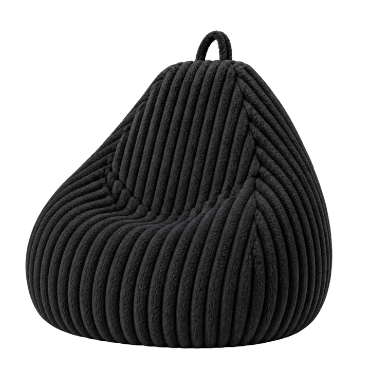 Pouf Poire Fourrure Côtelée Déhoussable - 105x85 Cm