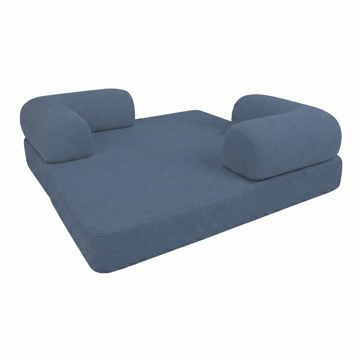 Canapé Lit Compressé Modulable 2 Places Velours Côtelé - 90 X 180 Cm