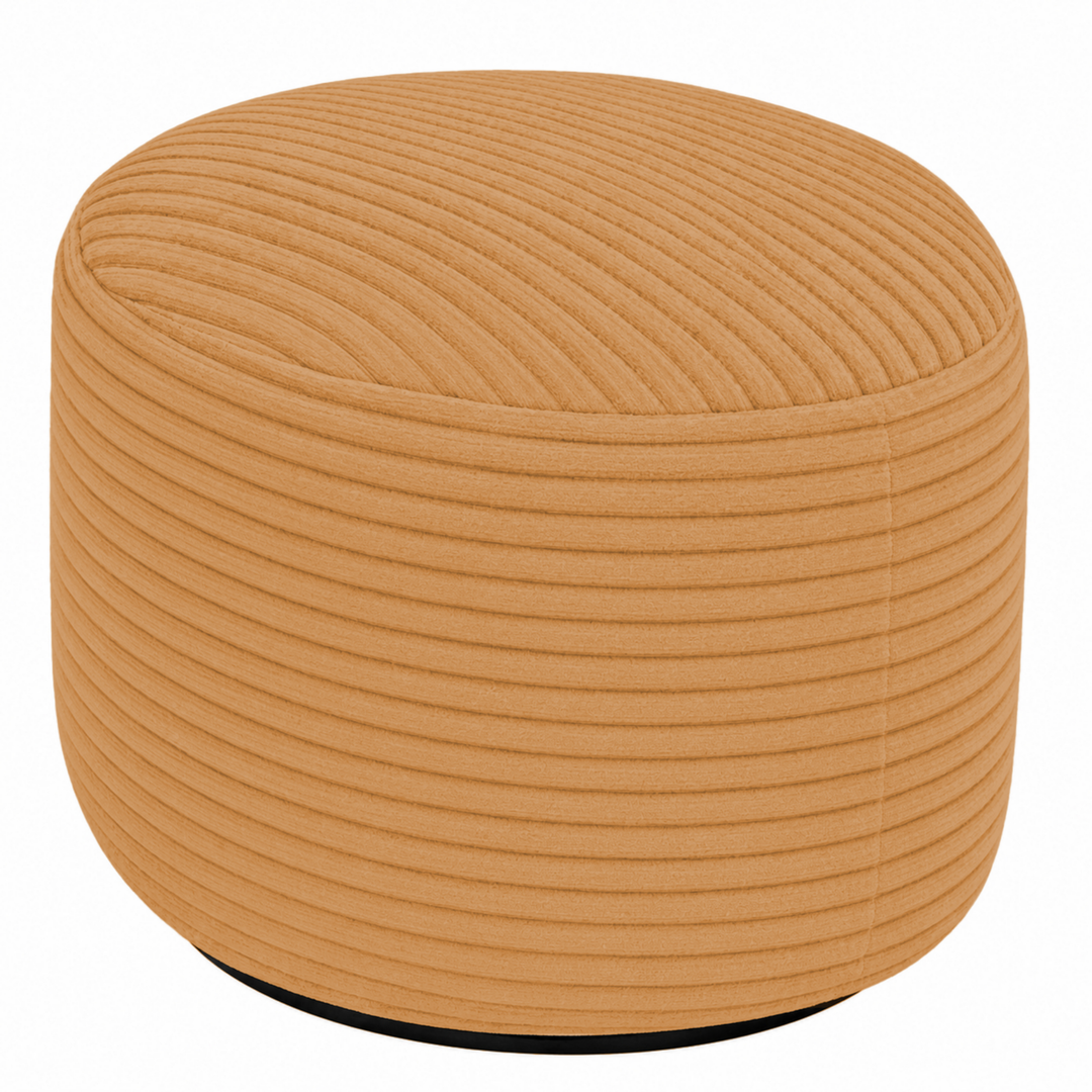 Pouf XXL En Velours Côtelé Déhoussable - 110 X 100 Cm + Repose-Pieds