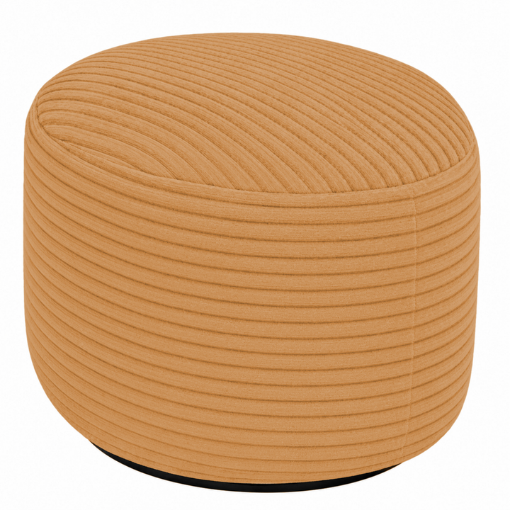 Pouf XXL En Velours Côtelé Déhoussable - 110 X 100 Cm + Repose-Pieds