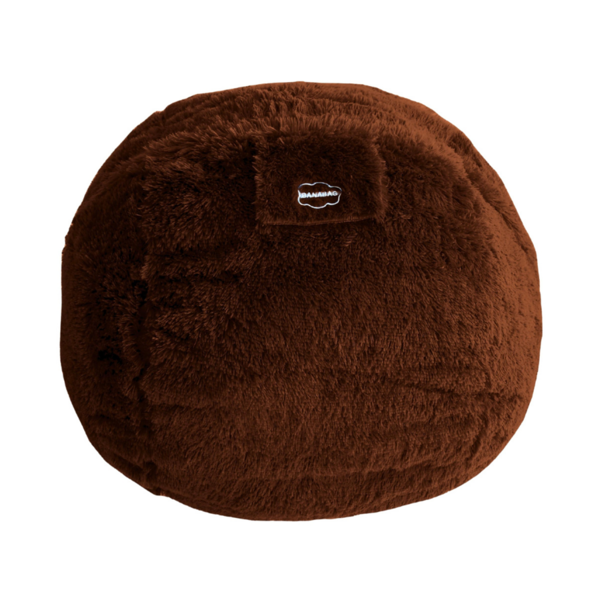 Pouf géant Bananair en fourrure marron, forme ronde