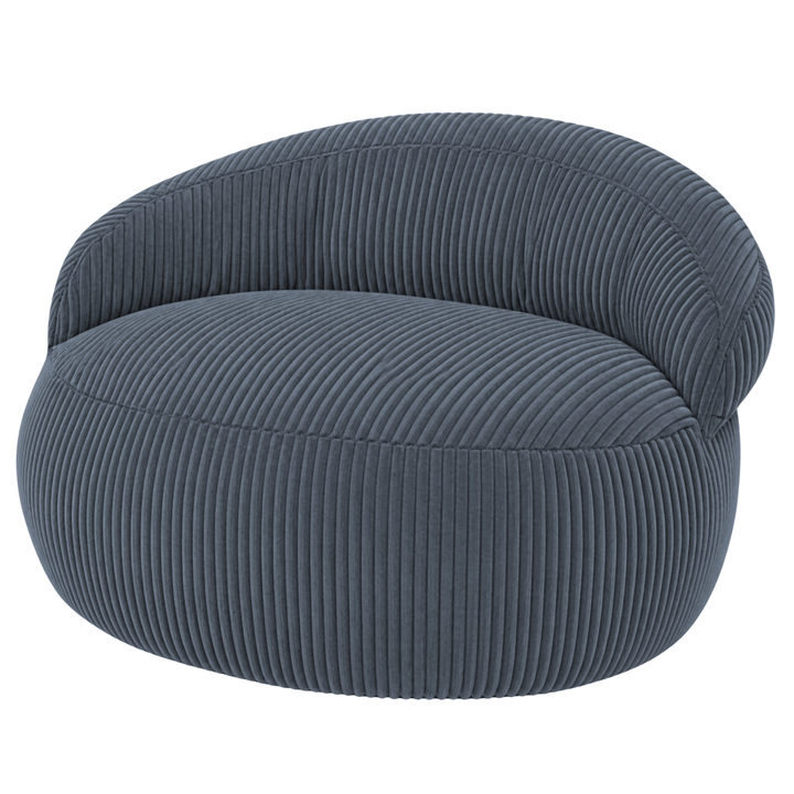 Pouf XXL Déhoussable En Velours Côtelé - 110 X 100 Cm