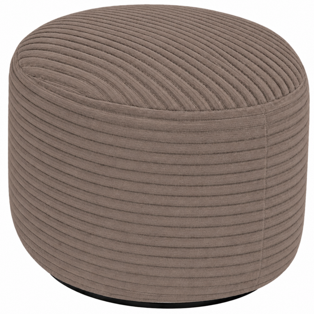 Pouf XXL En Velours Côtelé Déhoussable - 110 X 100 Cm + Repose-Pieds