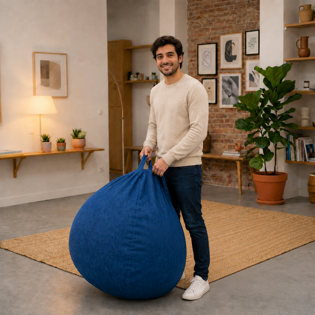 Pouf Poire Déhoussable - 120x100 Cm