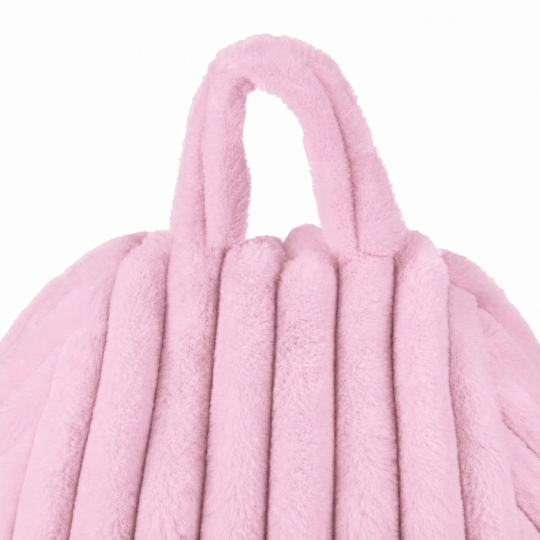 Pouf Poire Fourrure Côtelée Déhoussable - 105x85 Cm