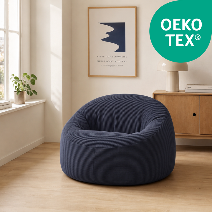 Pouf déhoussable Velours Côtelé Épais - 100cm