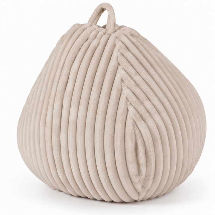 Pouf Poire Fourrure Côtelée Déhoussable - 120x100 Cm