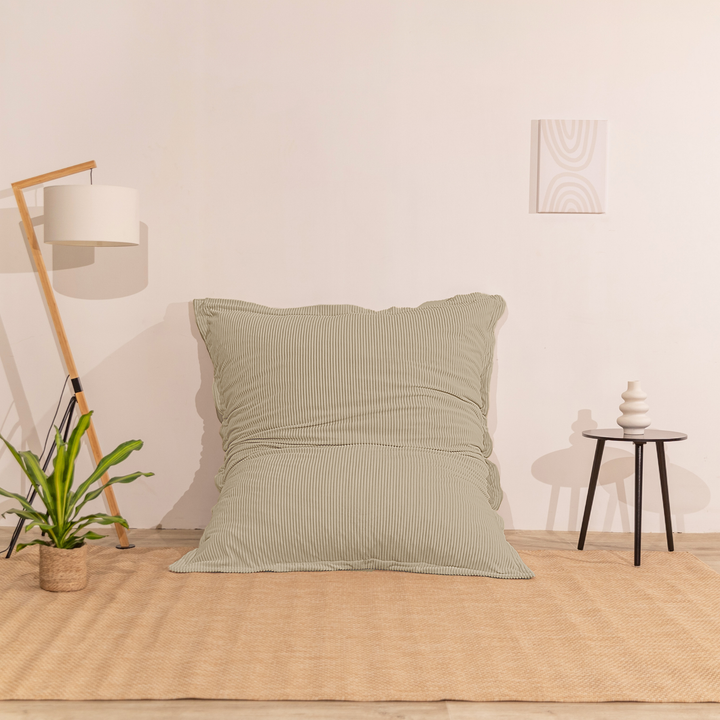 Pouf Velours Côtelé Déhoussable - 140x180 Cm
