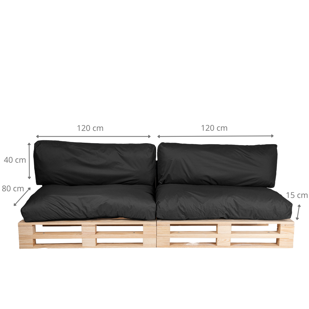 Coussins Palette Déhoussable Imperméable - LOT X2