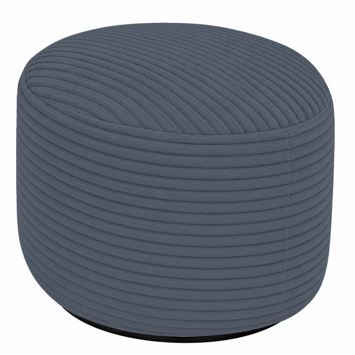 Pouf XXL En Velours Côtelé Déhoussable - 110 X 100 Cm + Repose-Pieds