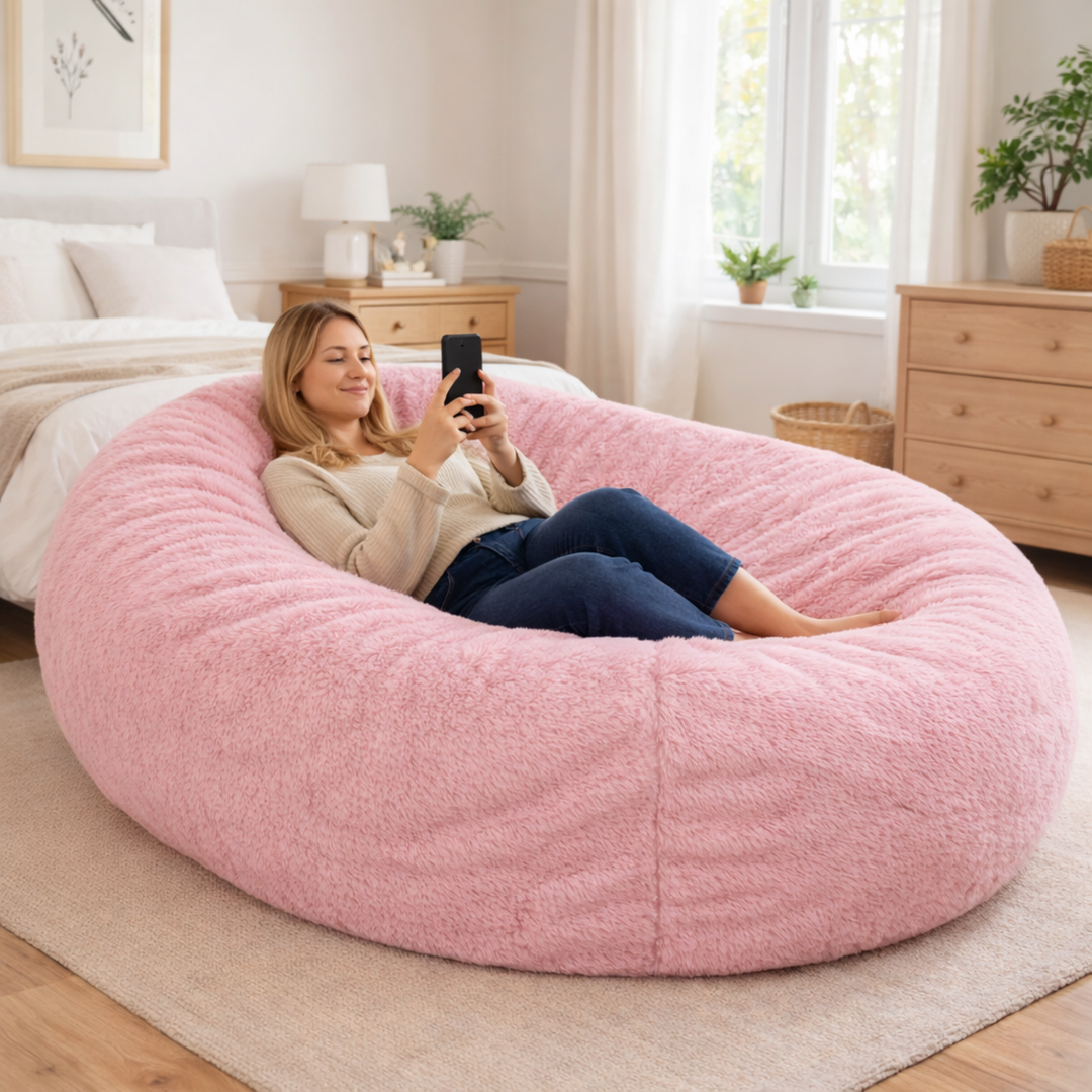 Pouf Long Géant Fourrure - 160 Cm