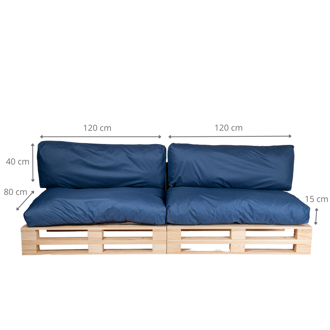 Coussins Palette Déhoussable Imperméable - LOT X2