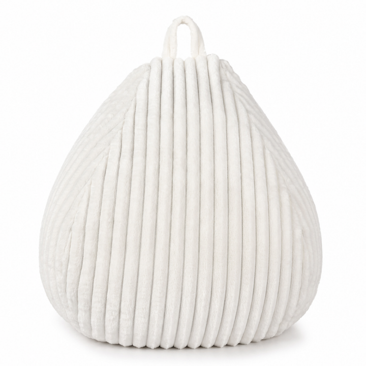 Pouf Poire Fourrure Côtelée Déhoussable - 120x100 Cm