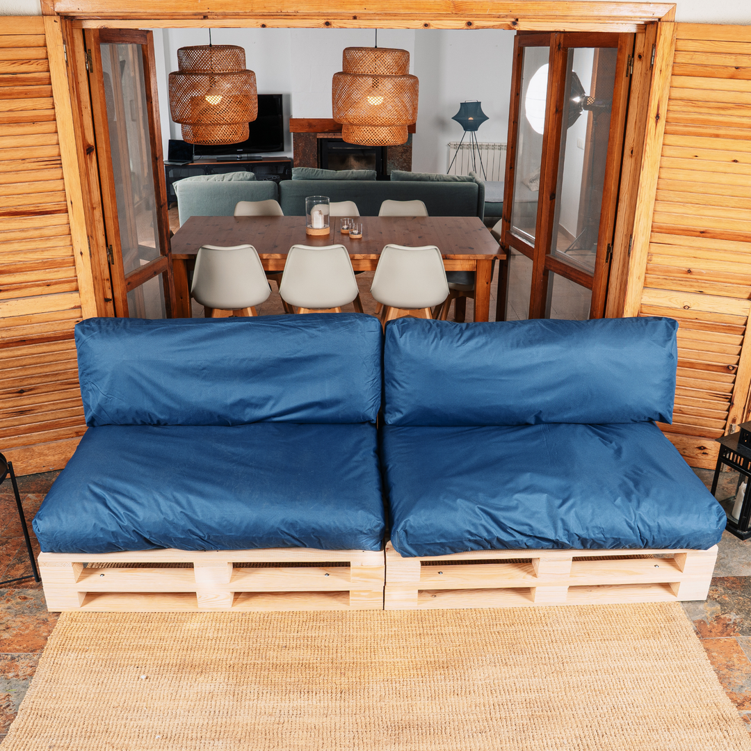 Coussins Palette Déhoussable Imperméable - LOT X2