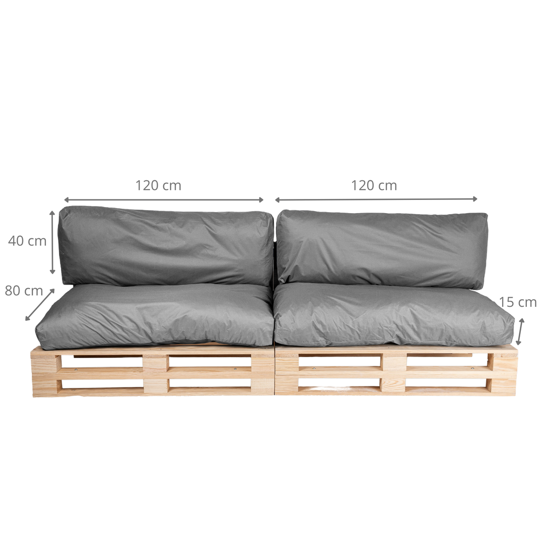 Coussins Palette Déhoussable Imperméable - LOT X2