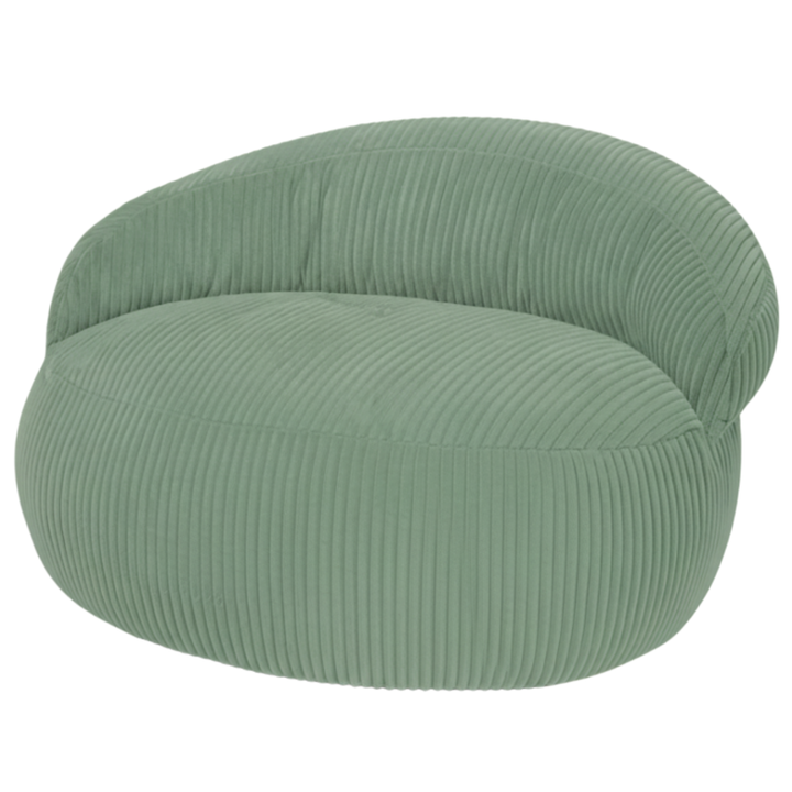 Pouf XXL Déhoussable En Velours Côtelé - 110 X 100 Cm